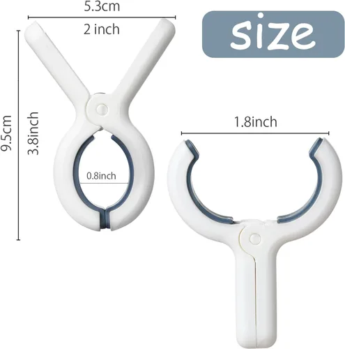 Miniatura 2 de Paquete de 24 clips para toallas de playa con fuertes resortes antioxidantes, clips de toalla resistentes, alfileres de plástico para ropa