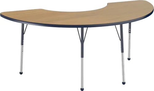 Miniatura 96 de FDP Clover Mesa de Actividades Escolar y de Oficina (48 x 48 pulgadas), patas estándar con deslizadores giratorios para entornos de asientos
