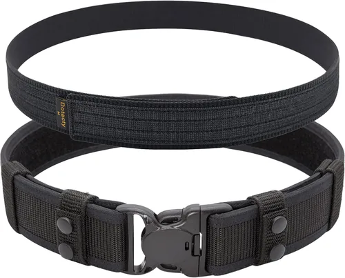 Miniatura 8 de Cinturón de servicio para policía policía seguridad oficial correccional 2"/2.25" ancho táctico exterior e interno cinturón