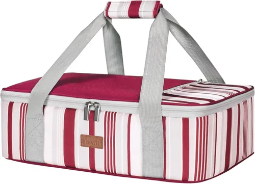 Miniatura 18 de Lifewit - Porta ollas aislada para alimentos calientes o fríos, olla con tapa y estuche de transporte, soporte para lasaña para fiestas de comida