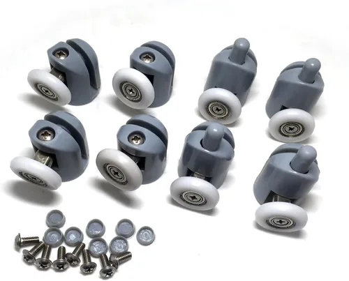 Miniatura 5 de Rodillos de puerta de ducha, corredores, ruedas, poleas de 0.984 in de diámetro, piezas de repuesto para baño