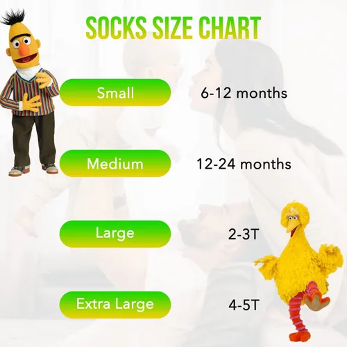 Miniatura 6 de Sesame Street Toddler Socks, Grip Socks for Kids, Toddler Socks with Grippers, Toddler Non Slip Socks
