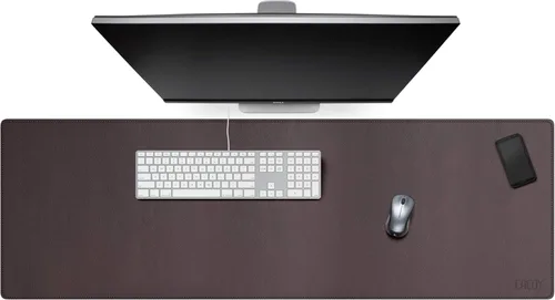 Miniatura 13 de Cacoy Tapete de escritorio de cuero, 70.8 x 24 pulgadas, tamaño mega, extendido, tapete de escritorio profesional para escritorio completo, Negro