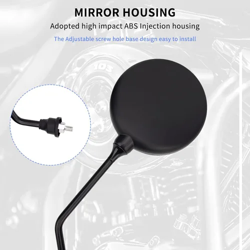Miniatura 2 de AHL Espejos retrovisores con kit de transferencia compatibles con: BMW G310R 2017-2018/G310GS 2017-2018/F650GS/F800GS/F800R/F700GS