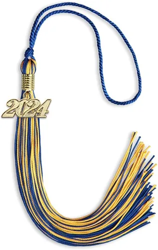 Miniatura 220 de Endea Graduation - Borla de doble color mixto con fecha dorada (negro/dorado antiguo, 2021)