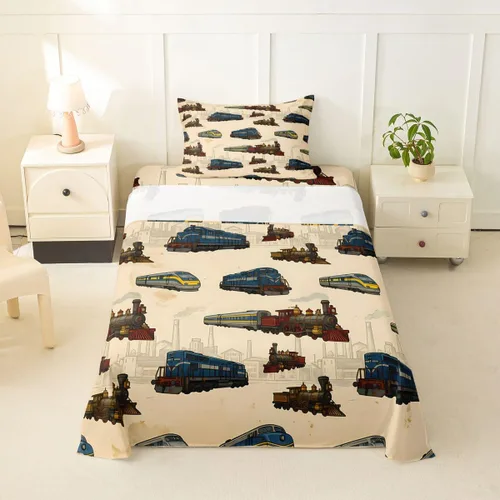 Miniatura 49 de Juego de sábanas para cama de coche de bomberos, juego de sábanas de coche de policía con bolsillo profundo, sábana bajera ajustable para decoración