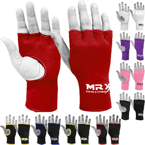Miniatura 8 de Muay Thai - Guantes interiores de boxeo protectores para mano, puño de MMA (rosa, L)