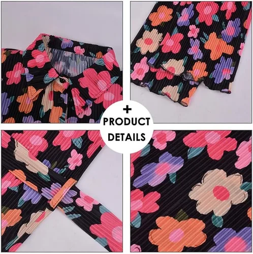 Miniatura 6 de Neufigr Vestidos de verano para mujer, con cuello en V, manga larga, mini botones, casual, con volantes, con lazo corto