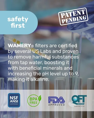 Miniatura 7 de Wamery Filtro de agua alcalino de repuesto para jarra – Filtro único, mejora el pH y el sabor, capacidad de 42 galones, carbón activado de coco