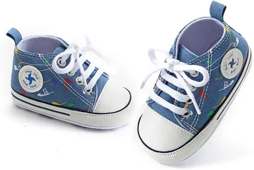 Miniatura 94 de Zapatos deportivos de lona de lona para bebés y niñas, suela antideslizante suave, suela antideslizante