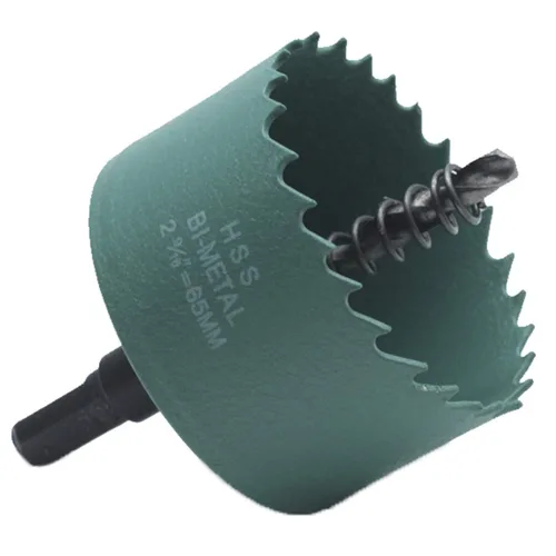 Miniatura 25 de Sierra de agujero azul de 4.53 pulgadas con eje y broca piloto, cortador de agujeros bimetálico para tableros de fibra, madera, paneles de yeso