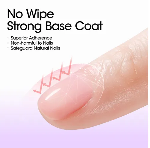 Miniatura 3 de GELLEN - Juego de capa base y capa superior de gel para uñas, 2 piezas de 18 ml, capa superior y base de gel de uñas de alta calidad, no necesita