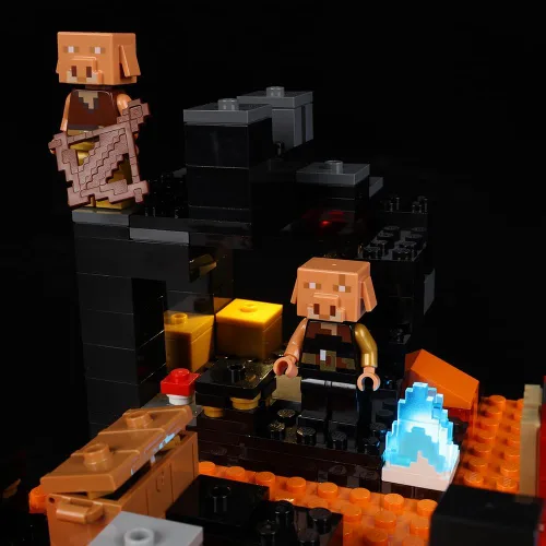 Miniatura 5 de Kyglaring Kit de luz LED compatible con Lego The Nether Bastion 21185 - Accesorios de iluminación mejorados para bloques de modelo 21185