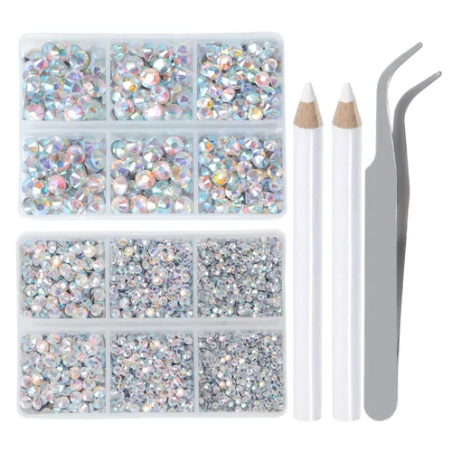 Miniatura 42 de LPBeads 10000 unidades de diamantes termoadhesivos SS6 amatista con parte trasera plana, gemas de diamantes de imitación de cristal redondas