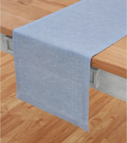 Miniatura 29 de Solino Home - Camino de mesa de lino, amarillo limón cambray, 14 x 120 pulgadas, Athena, lavable a máquina y de 100% lino europeo hecho a mano 15