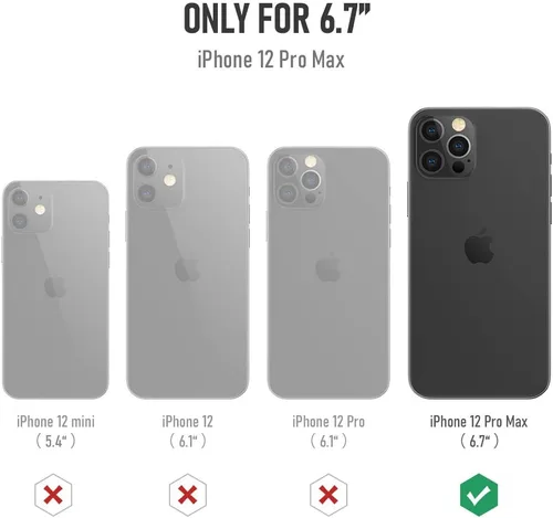 Miniatura 8 de BALLISTIC Raptor S Series Funda diseñada para iPhone 12 Pro Max (2020) con esquinas de B-Labs contra caídas, funda protectora para iPhone12 Pro Max