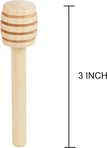 Miniatura 6 de Agitador de mezcla de miel de madera, 3 piezas, mini cucharas de miel