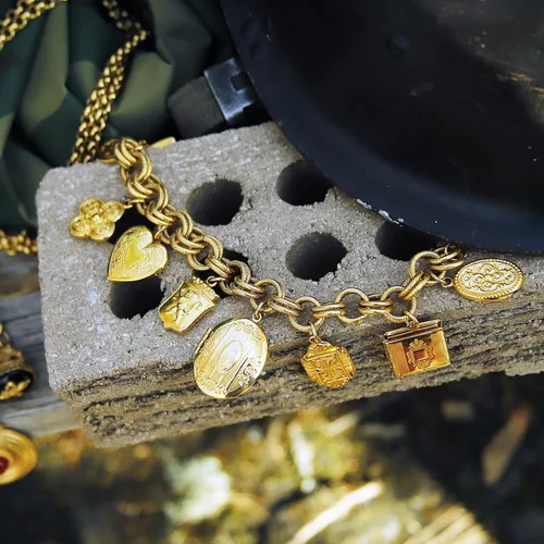 Miniatura 4 de Ben-Amun Jewelry - Pulsera de oro con dije de inspiración vintage