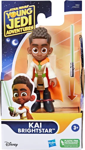 Miniatura 2 de Star Wars: Young Jedi Adventures Kai Brightstar Figura de acción, juguetes a escala de 4 pulgadas, juguetes preescolares para niños y niñas de 3 años