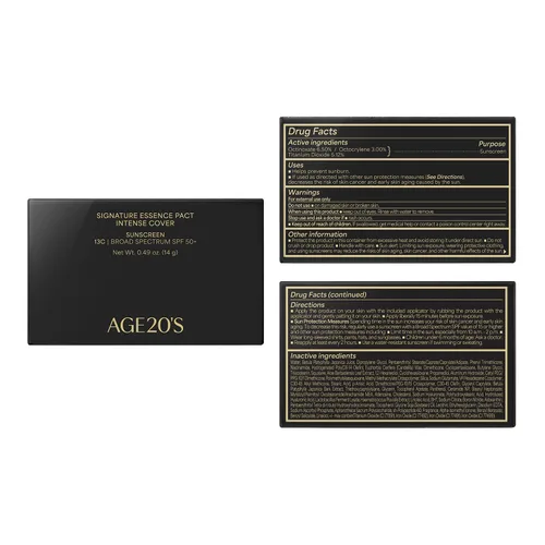 Miniatura 9 de AGE20'S Signature Essence Pact SPF 50+ Paquete de 1 13C PORCELANA Base en crema, acabado luminoso, cobertura natural Base cushion coreana