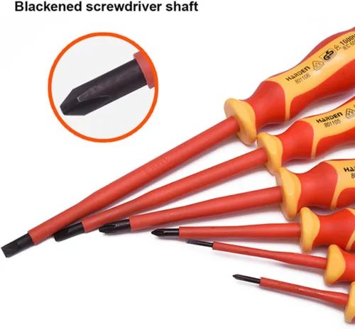 Miniatura 6 de Edward Tools Juego de destornilladores aislados de 8 piezas, destornilladores Phillips de 1000 voltios y ranurados para electricistas, puntas