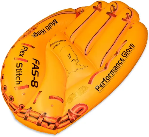 Miniatura 8 de Swimline Guante inflable gigante de béisbol para piscina, color marrón, 62"/50"/16" Deportes (guante de béisbol)