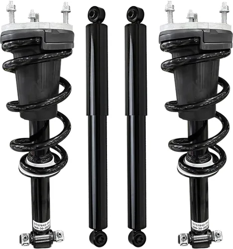 Miniatura 52 de Detroit Axle - Puntales y Amortiguadores para Chevy Traverse Buick Enclave GMC Acadia Saturn Outlook 2007-2012, 2 puntales delanteros con resorte