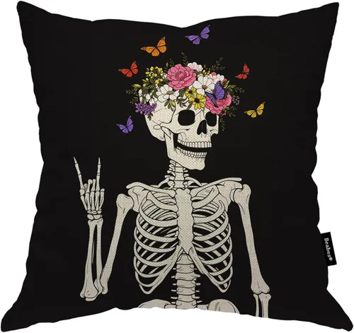 Miniatura 35 de Funda para cojín Beabes de 18"X18" con ancla, diseño náutico azul y blanco a rayas, funda de almohada cuadrada de algodón y lino para el hogar