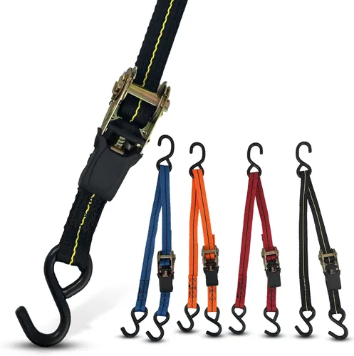 Miniatura 5 de Cajun Tie Downs - Correa de trinquete de amarre de 3 puntos para moto acuática, Sea Doo y Wave Runner (8 pies, negro)
