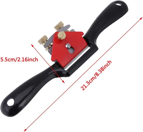 Miniatura 3 de Cepillo de mano 9 pulgadas Ajuste de carpintería Plano de corte Spokeshave Herramienta de recorte de mano con tornillo