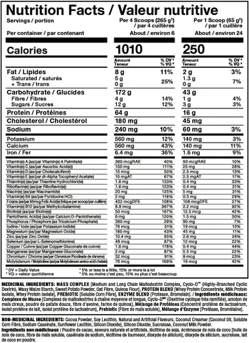 Miniatura 5 de ALLMAX QUICKMASS, Chocolate - 3.5 lb - Catalizador de ganancia de masa rápida - Hasta 2.26 oz de proteína por porción - Relación de carbohidratos a