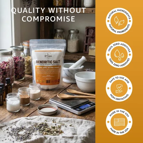 Miniatura 6 de DENDRITIC - Sal (1 libra/16 oz) de grano fino prémium para sales de baño, exfoliantes, exfoliantes, baños de leche y más Tamaños de 1 a 5 libras