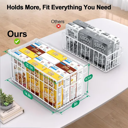Miniatura 2 de MSERCUOR Contenedores organizadores para congelador, paquete de 2 cubos organizadores apilables de pecho profundo, cestas plegables para congelador