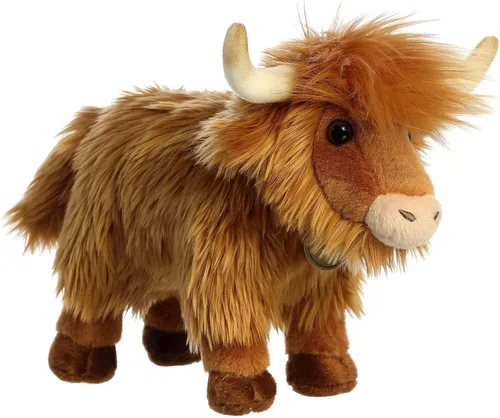 Aurora Animal de peluche realista Miyoni Highland Ganado – Detalles realistas hacen un compañero preciado – Perfecto para decorar dormitorios o