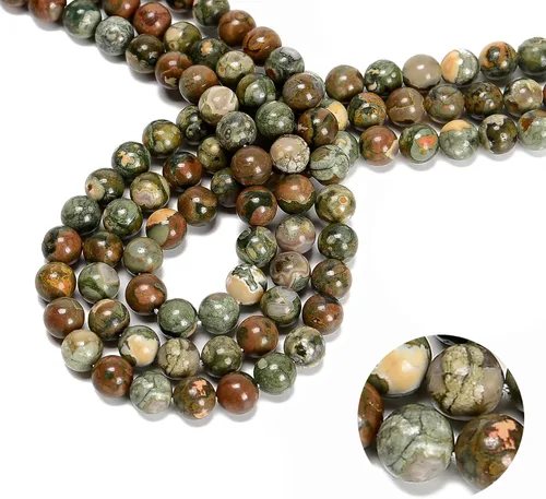 Miniatura 43 de 65 cuentas de jade blanco de 0.236 pulgadas, piedra natural, piedras preciosas redondas auténticas para hacer pulseras de bricolaje, joyas, cuerdas