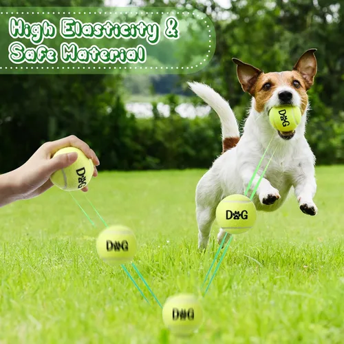 Miniatura 2 de Yunsailing 30 pelotas de tenis pequeñas para perros de 2.5 pulgadas, bolas coloridas para perros, juguetes a granel fáciles de atrapar
