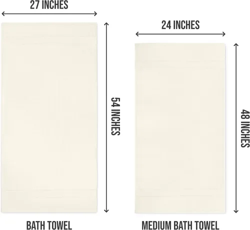Miniatura 2 de Utopia Towels Juego de 6 toallas de baño (24 x 48 pulgadas), 100% algodón hilado en anillo de 500 GSM, medianas, ligeras y altamente absorbentes