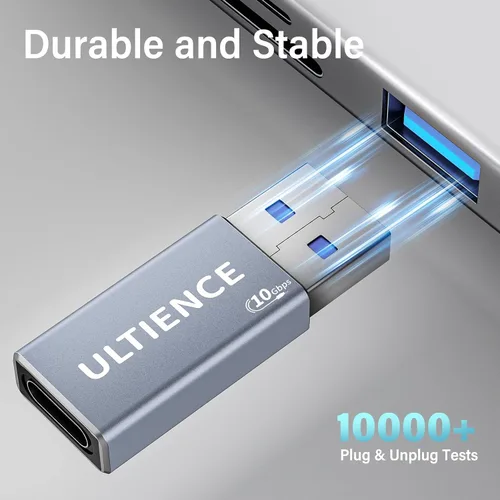 Miniatura 5 de Adaptador USB a USB C de doble cara de 10 Gbps, adaptador tipo C hembra a USB 3.2 macho, carga rápida de 60 W para iPhone 16 15 14 Plus Pro Max