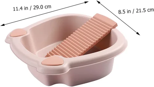 Miniatura 2 de Toddmomy 1 Unidades Lavabo Herramientas para el hogar Tabla de lavado de plástico Tabla de lavado de ropa Lavabo Lavabo Lavabo Dormitorio Lavabo Rosa
