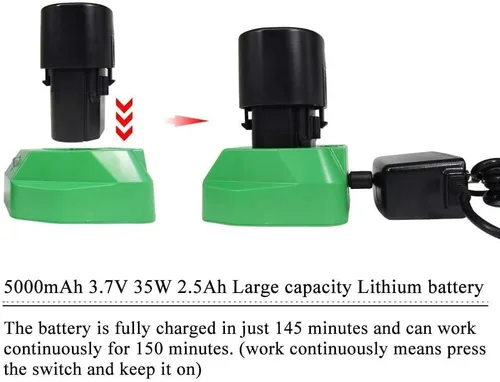 Miniatura 6 de MXBAOHENG WBT-2 Tijeras eléctricas inalámbricas para cortar tela/alfombra/esponja/cartón de fibra de vidrio con 2 cuchillas, batería grande