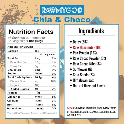 Miniatura 5 de RAWMYGOD Barras de frutas y nueces, sin gluten, veganas, sin azúcar añadida
