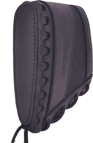 Miniatura 3 de Tas Trost Almohadilla reductora de retroceso de lona de cuero para rifles, escopetas, almohadilla antideslizante de culata Negro