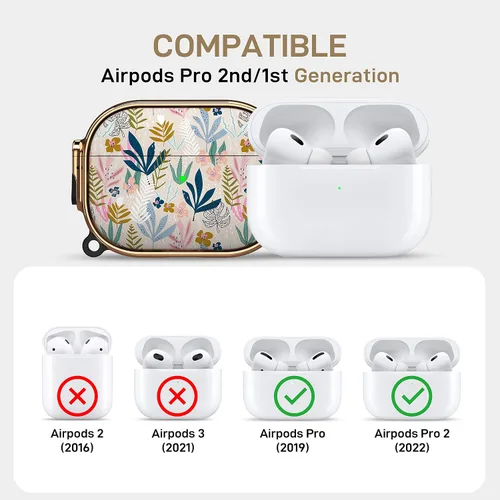 Miniatura 2 de Maxjoy Funda para AirPods Pro de 2ª/1ª Generación con Cerradura, Linda Funda con Cerradura para AirPods Pro 2 Protectora Rígida Cubierta para AirPod