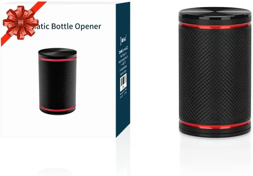 Miniatura 6 de KITCHENDAO Abrebotellas de cerveza de lujo con receptor magnético de tapa – Empuje para abrir – Mantén la tapa intacta – Paquete en caja de regalo