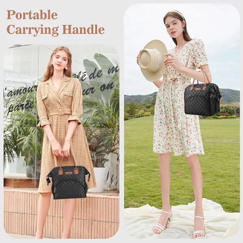 Miniatura 7 de LOKASS - Lonchera con aislamiento para mujeres y hombres - Bolsa de almuerzo reutilizable de 10 L para mujeres - Bolsa térmica con asa superior