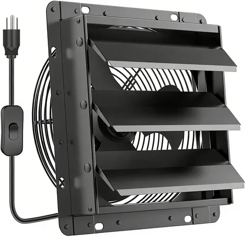 Miniatura 11 de HG Power 350 mm Exhaust Fan with Speed Regulator, Industrial Wall Fan with EC Motor, 2200 m³/h, Wall Fan, Adjustable Aluminium Window Fan for