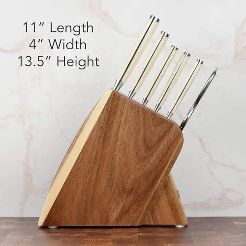 Miniatura 7 de Wusthof Classic Ikon Creme - Juego de 7 cuchillos delgados (bloque de acacia)