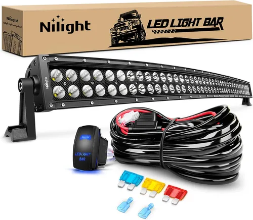 Miniatura 11 de Nilight Barra de luz LED de 22 pulgadas, 120 W, combo de luces de conducción de 12 V, interruptor basculante de 5 pines, kit de arnés de cableado