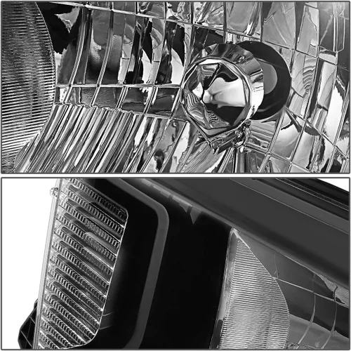 Miniatura 2 de DNA MOTORING Conjunto de faros delanteros (lado del conductor y del pasajero) compatible con Tundra 14-17, negro transparente, HL-OH-TTUND14-BK-CL1