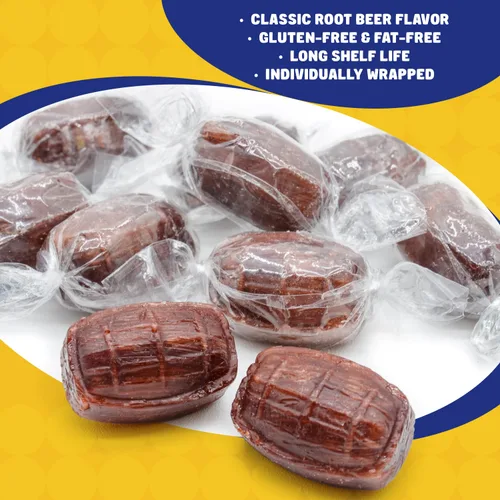 Miniatura 3 de Root Beer Barrel - Caramelo duro de 1 libra, bolsa a granel, caramelos antiguos, sabor original, envueltos individualmente (66 piezas)
